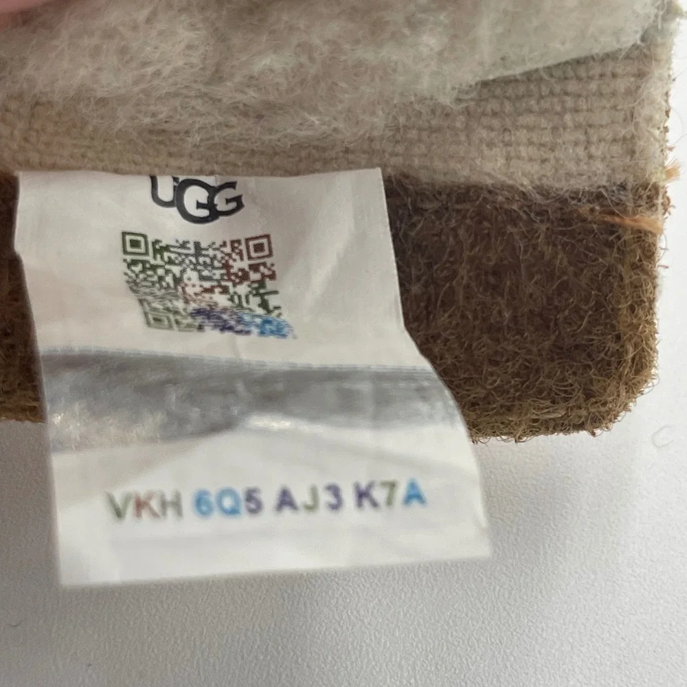Toddler Baby UGG Boots Brown Suede Sheepskin Fur Lined‎ Hook Loop Size 01